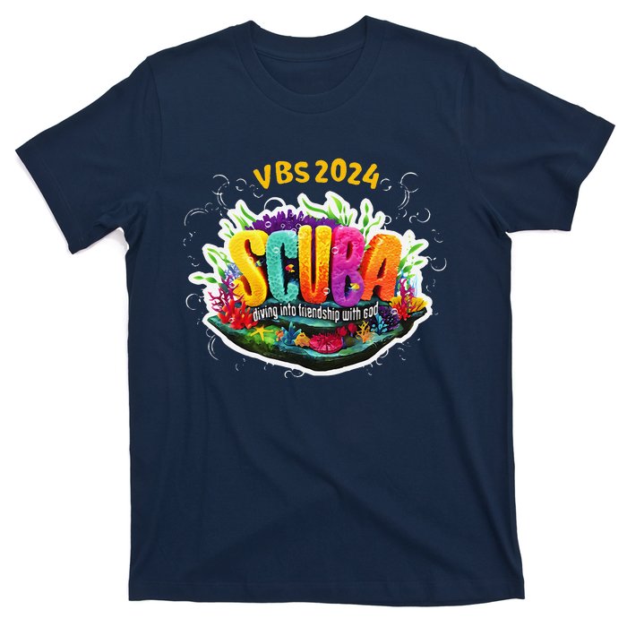 Matching Vbs 2024 Scuba Diving Into Friendship With God T-Shirt