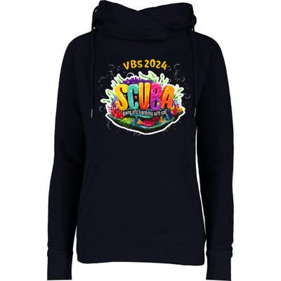 Matching Vbs 2024 Scuba Diving Into Friendship With God Womens Funnel Neck Pullover Hood