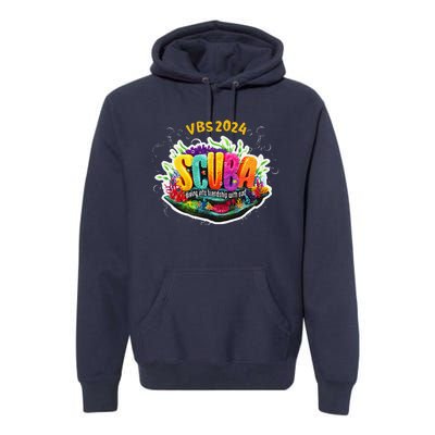 Matching Vbs 2024 Scuba Diving Into Friendship With God Premium Hoodie