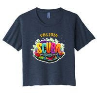 Matching Vbs 2024 Scuba Diving Into Friendship With God Women's Crop Top Tee