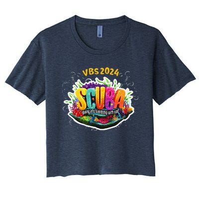 Matching Vbs 2024 Scuba Diving Into Friendship With God Women's Crop Top Tee