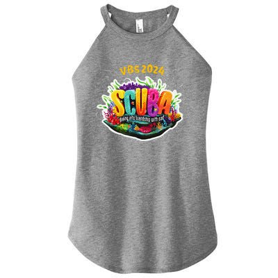 Matching Vbs 2024 Scuba Diving Into Friendship With God Women's Perfect Tri Rocker Tank