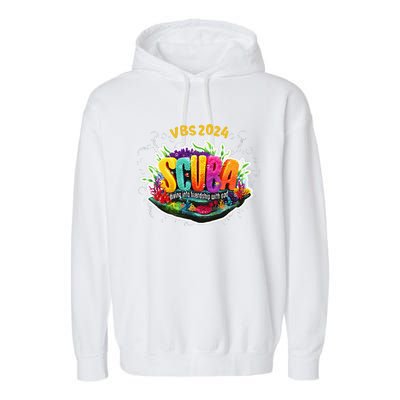 Matching Vbs 2024 Scuba Diving Into Friendship With God Garment-Dyed Fleece Hoodie