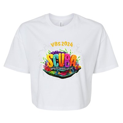 Matching Vbs 2024 Scuba Diving Into Friendship With God Bella+Canvas Jersey Crop Tee