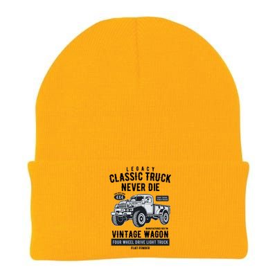 Military Vintage 4x4 Legacy Wagon Truck Gift Knit Cap Winter Beanie