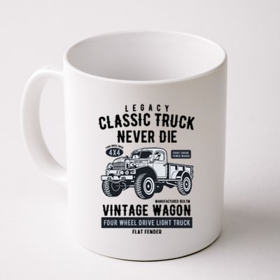 Military Vintage 4x4 Legacy Wagon Truck Gift Coffee Mug