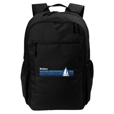 Maine Vintage 80s Sailboat Sunset Backpack