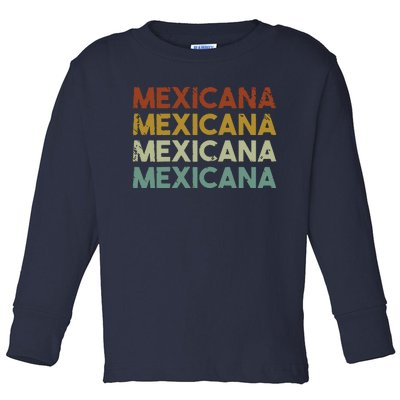 Mexicana Vintage 80s Style Cute Latina Pride Toddler Long Sleeve Shirt