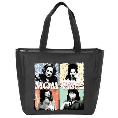 Moms Vibes 90s Tv Moms Mothers Day Funny Zip Tote Bag