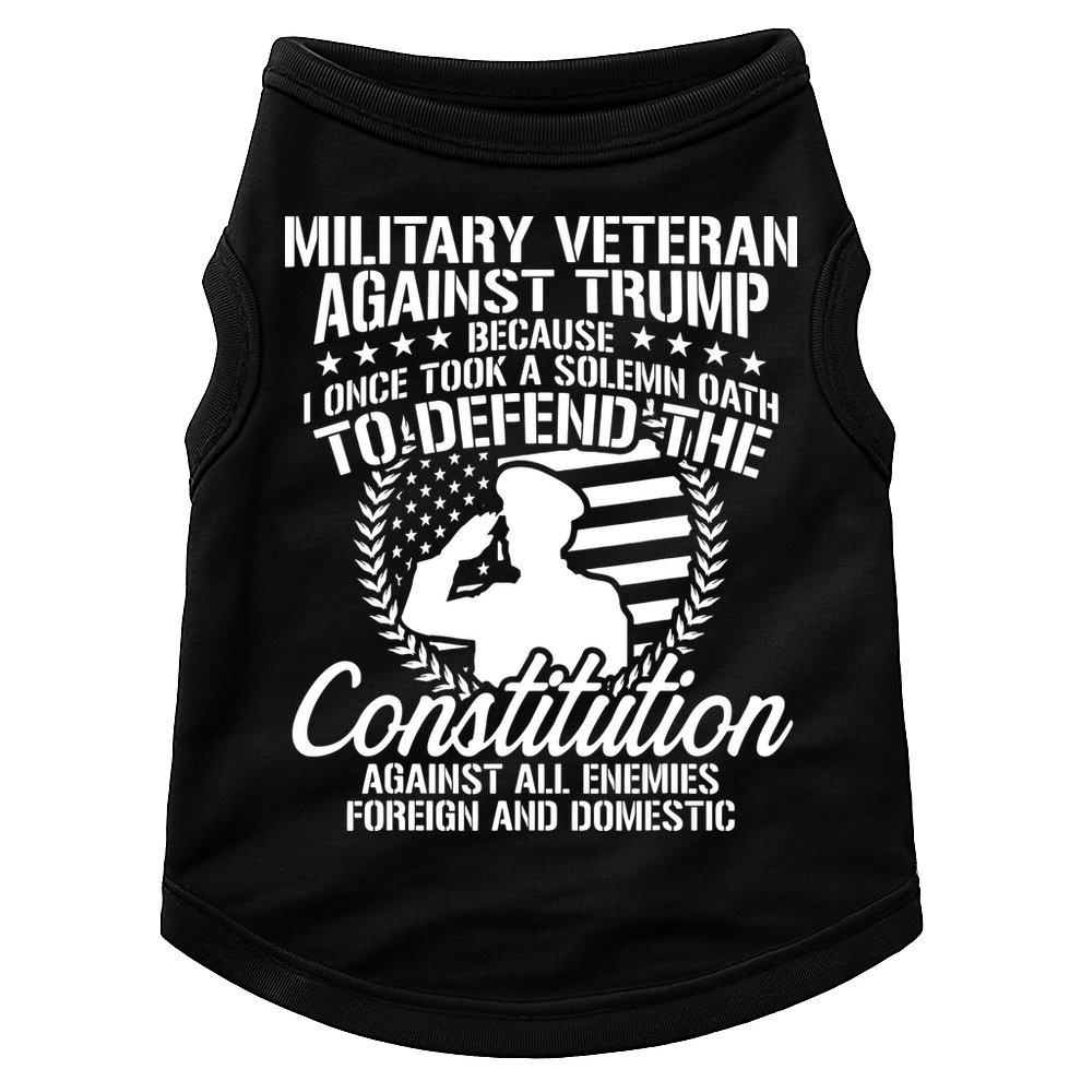Military Veterans Against Trump 2020 Usa Election Doggie Tank