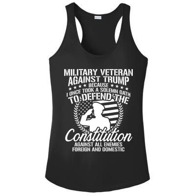 Military Veterans Against Trump 2020 Usa Election Ladies PosiCharge Competitor Racerback Tank