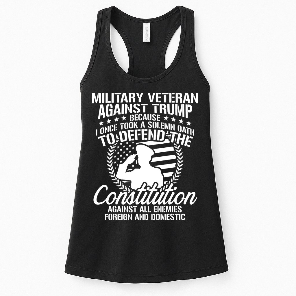 Military Veterans Against Trump 2020 Usa Election Womens Tank Top