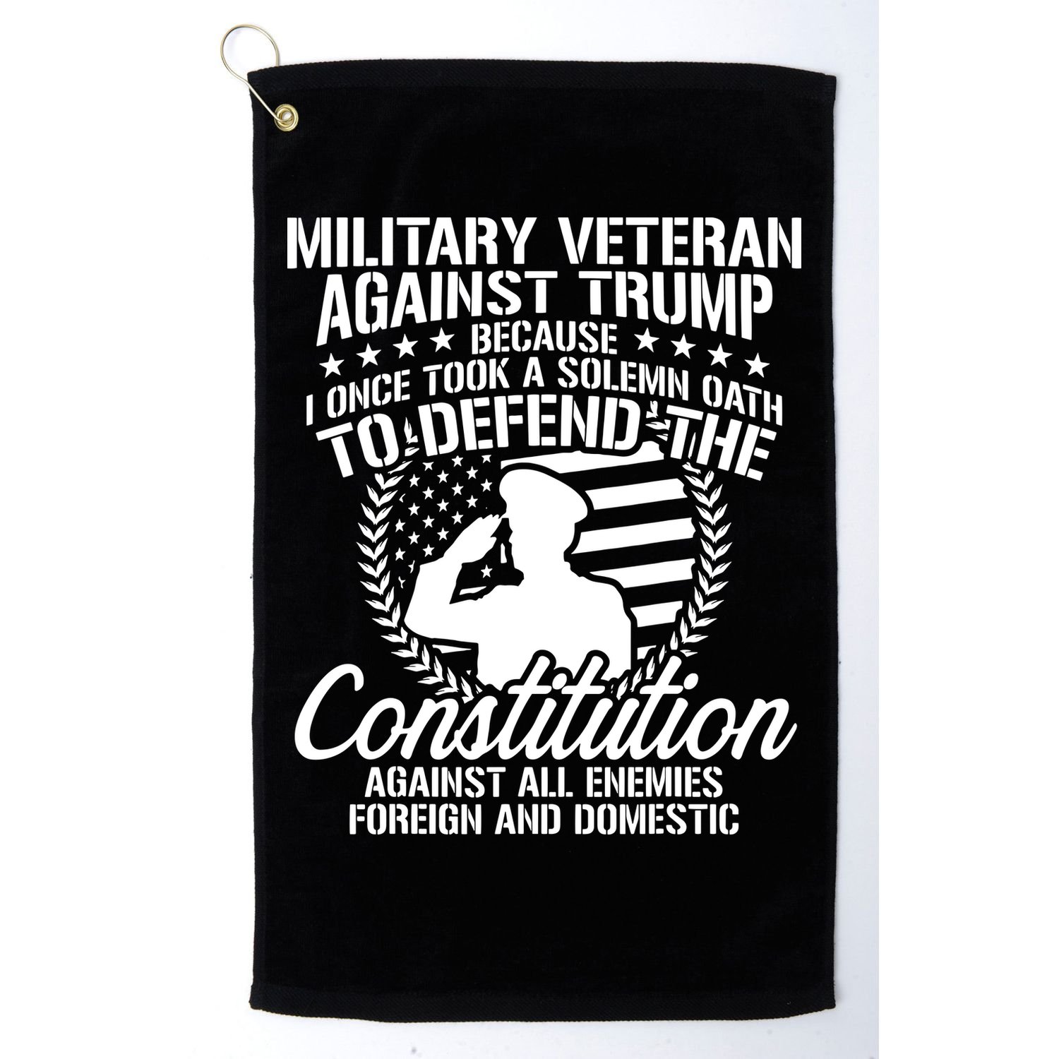 Military Veterans Against Trump 2020 Usa Election Golf Towel