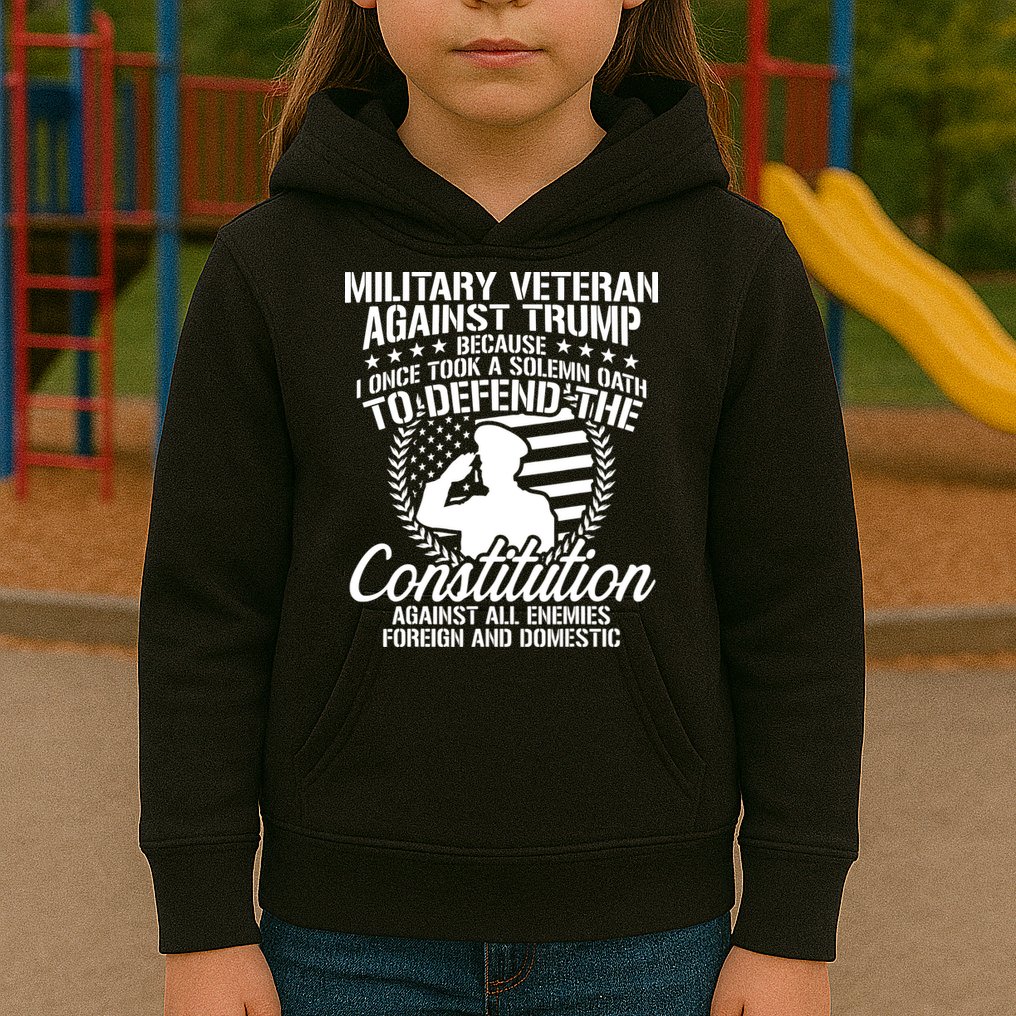 Military Veterans Against Trump 2020 Usa Election Kids Hoodie