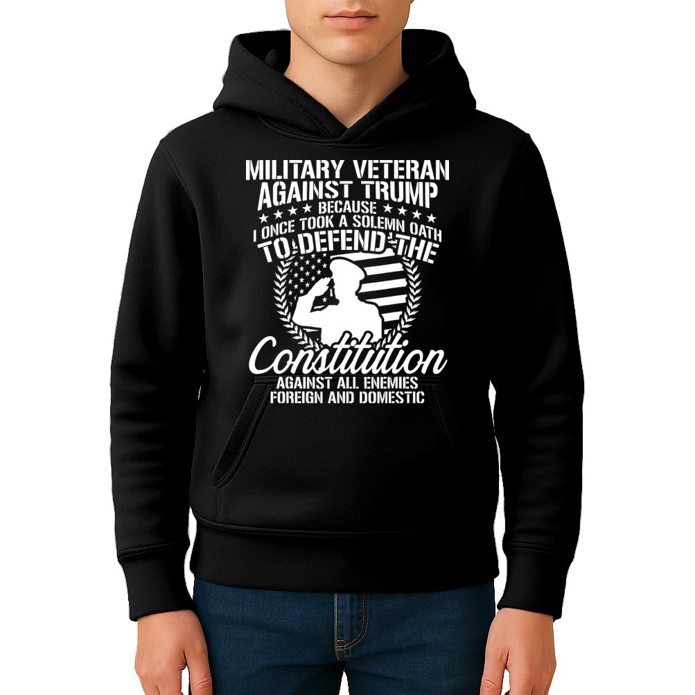 Military Veterans Against Trump 2020 Usa Election Kids Hoodie