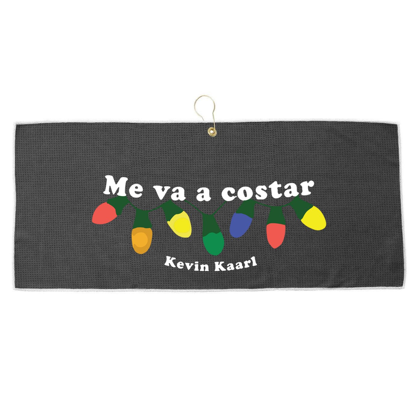 Me Va A Costar Kevin Kaarl Large Microfiber Waffle Golf Towel