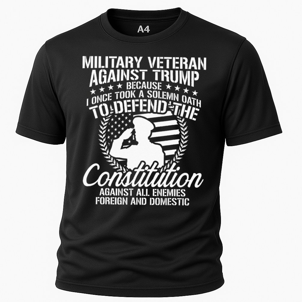 Military Veterans Against Trump 2020 USA Election Cooling Performance Crew T-Shirt