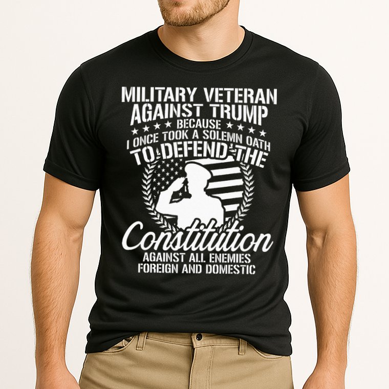 Military Veterans Against Trump 2020 USA Election Cooling Performance Crew T-Shirt
