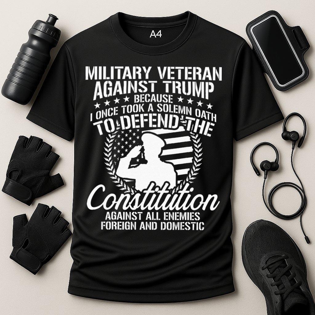 Military Veterans Against Trump 2020 USA Election Cooling Performance Crew T-Shirt