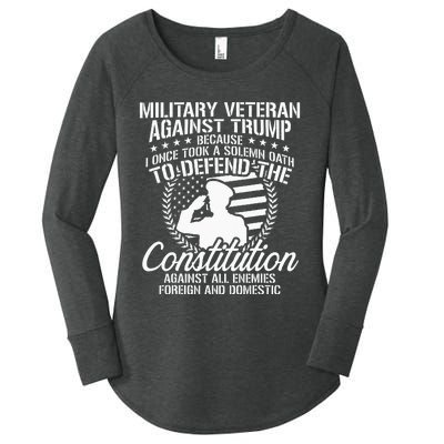 Military Veterans Against Trump 2020 USA Election Women's Perfect Tri Tunic Long Sleeve Shirt