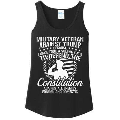 Military Veterans Against Trump 2020 USA Election Ladies Essential Tank