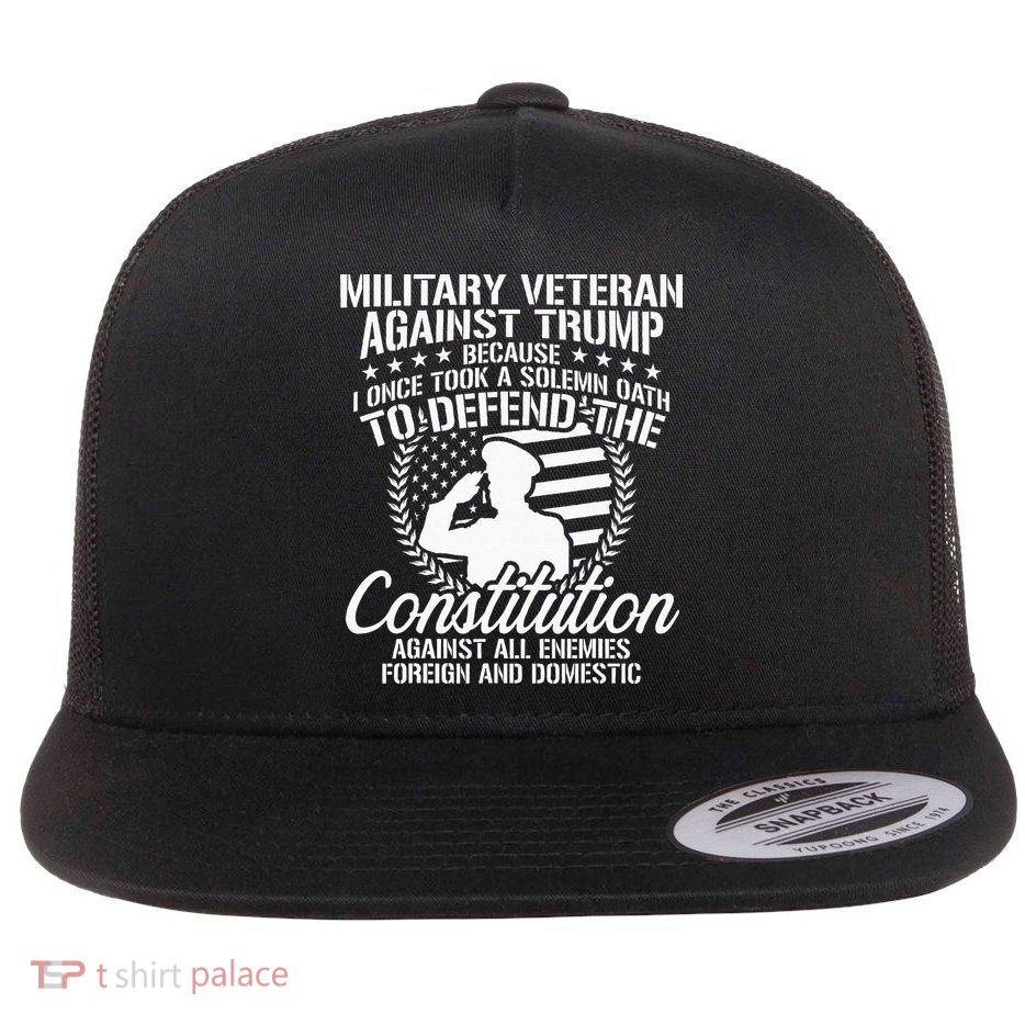 Military Veterans Against Trump 2020 USA Election Flatbill Hat