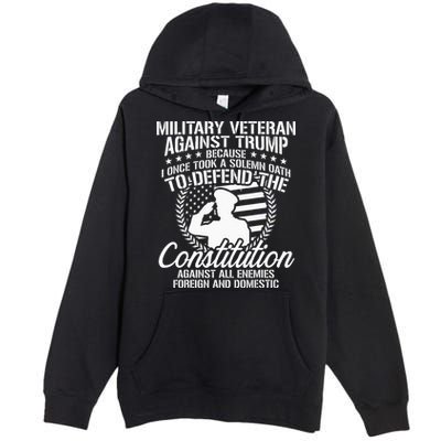 Military Veterans Against Trump 2020 USA Election Premium Pullover Hoodie