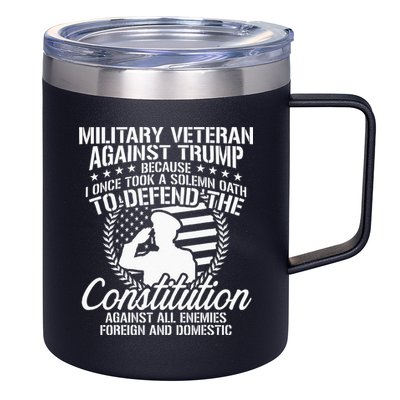 Military Veterans Against Trump 2020 USA Election 12oz Stainless Steel Coffee Mug