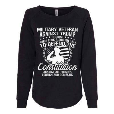 Military Veterans Against Trump 2020 USA Election Womens California Wash Sweatshirt