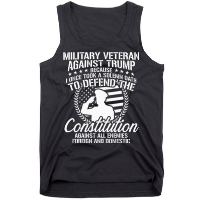 Military Veterans Against Trump 2020 USA Election Tank Top