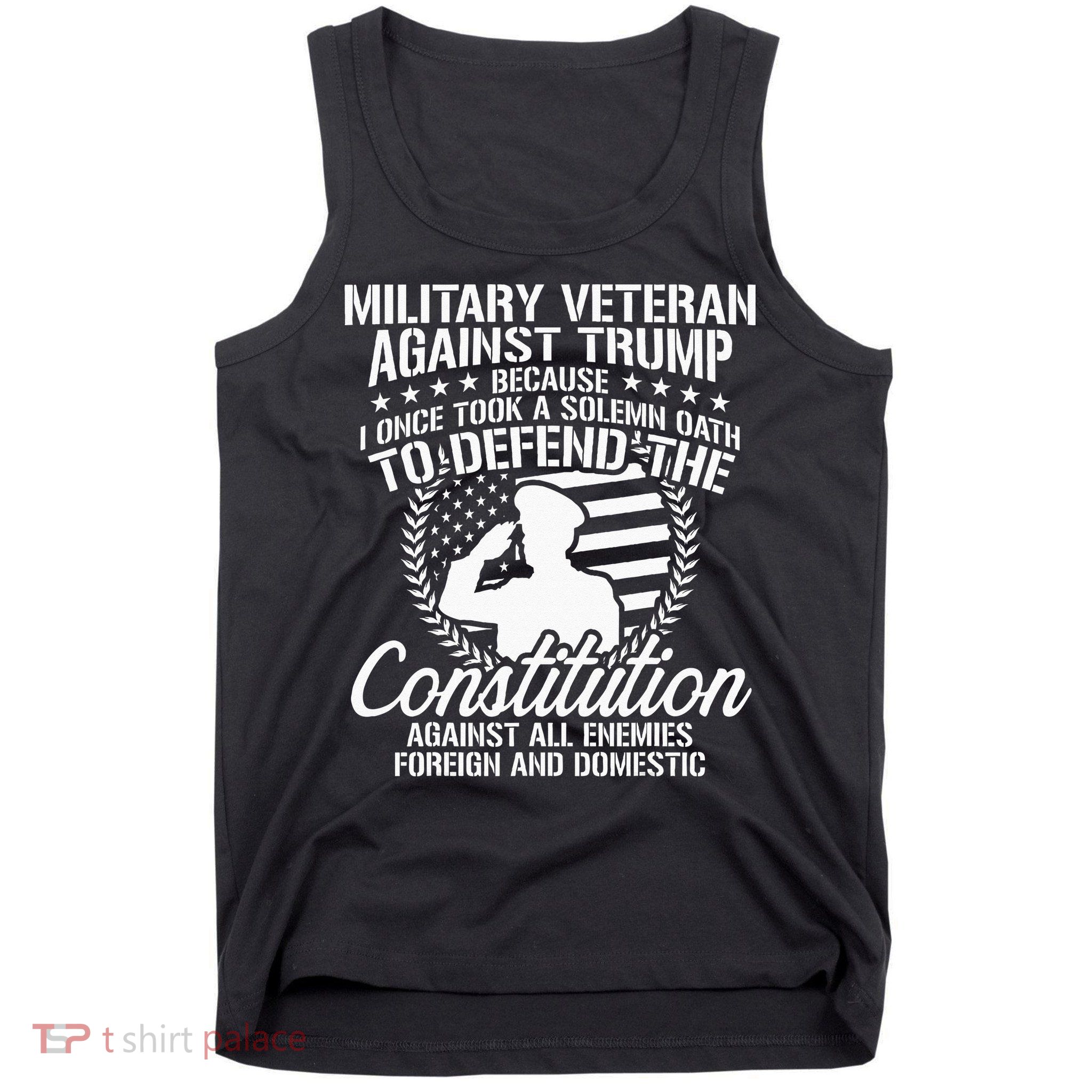 Military Veterans Against Trump 2020 USA Election Tank Top