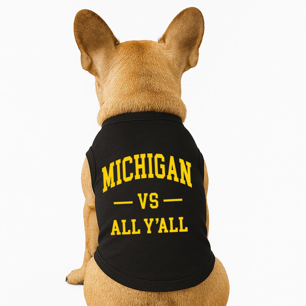 Michigan vs All Y'all  Throwback   Doggie Tank