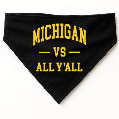 Michigan vs All Y'all  Throwback   USA-Made Doggie Bandana