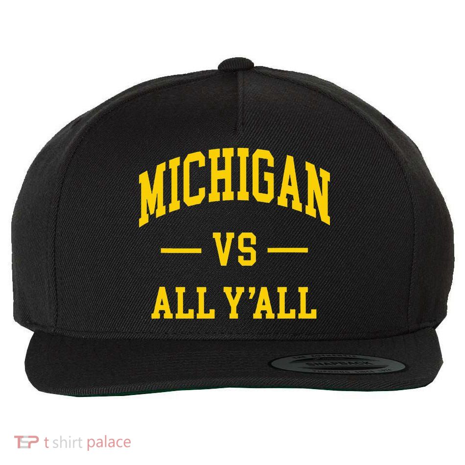 Michigan vs All Y'all  Throwback   Wool Snapback Cap