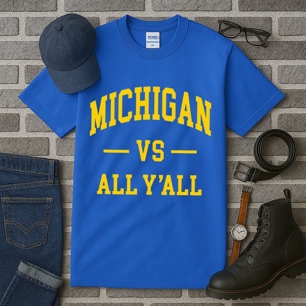 Michigan vs All Y'all  Throwback   Tall T-Shirt