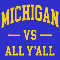 Michigan vs All Y'all  Throwback   Pom Pom 12in Knit Beanie