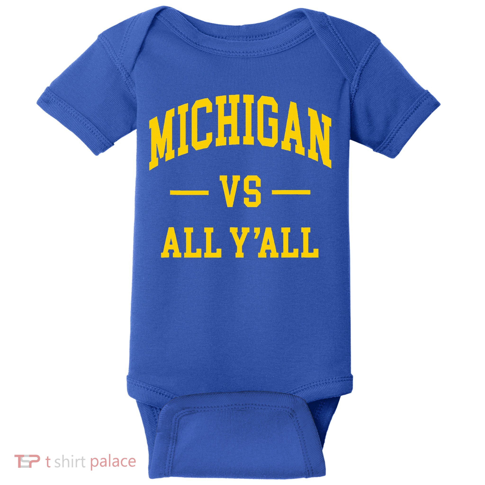 Michigan vs All Y'all  Throwback   Baby Bodysuit