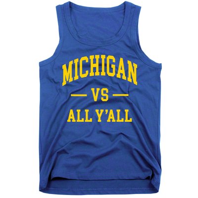 Michigan vs All Y'all  Throwback   Tank Top