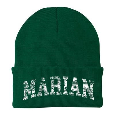 Marian Vintage Arch Logo University Sports Style Knit Cap Winter Beanie