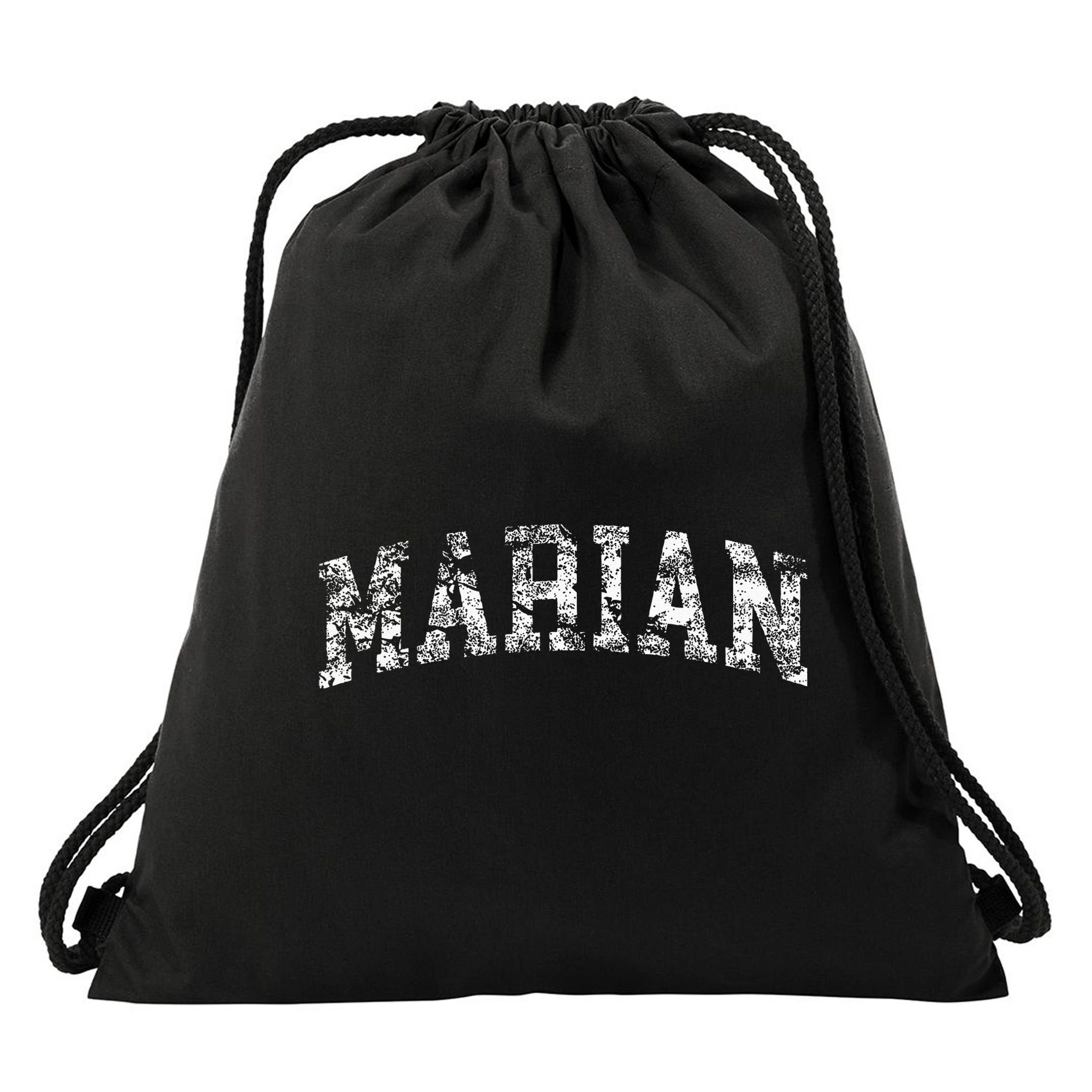 Marian Vintage Arch Logo University Sports Style Drawstring Bag