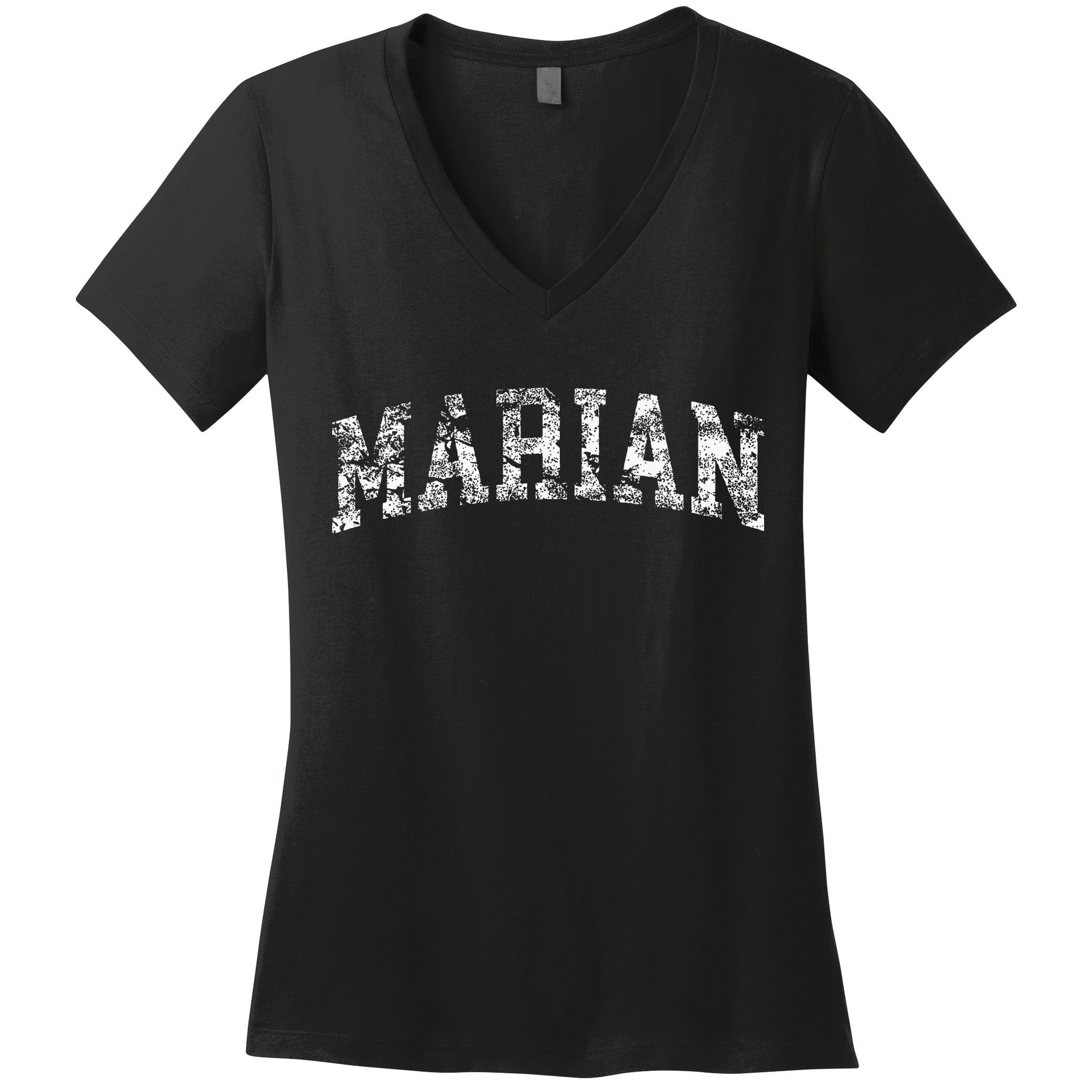 Marian Vintage Arch Logo University Sports Style Women's V-Neck T-Shirt