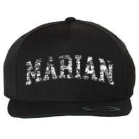 Marian Vintage Arch Logo University Sports Style Wool Snapback Cap