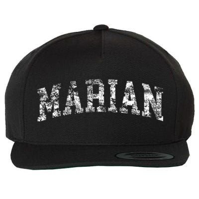 Marian Vintage Arch Logo University Sports Style Wool Snapback Cap