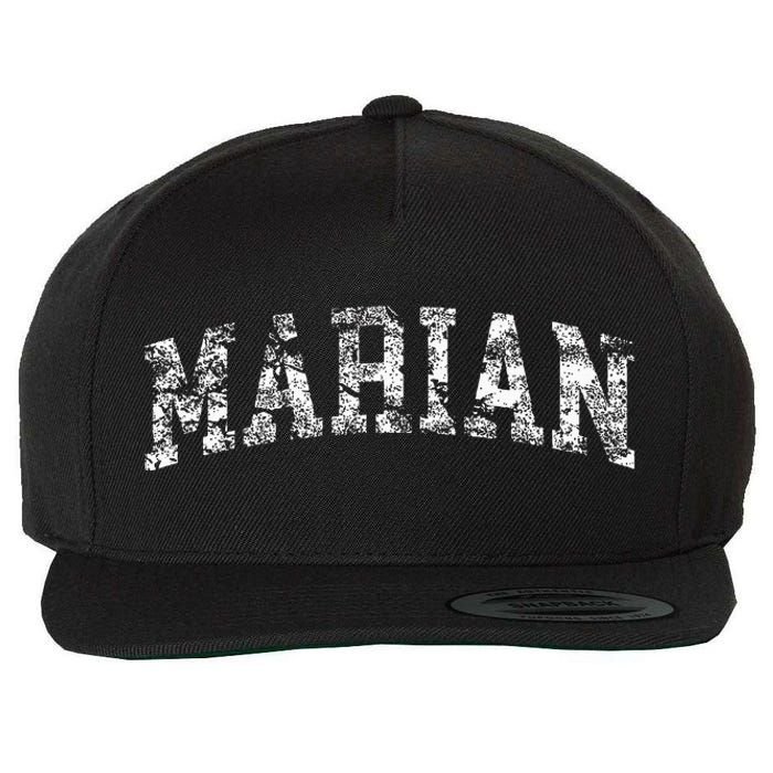 Marian Vintage Arch Logo University Sports Style Wool Snapback Cap