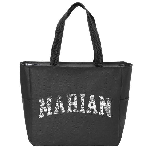 Marian Vintage Arch Logo University Sports Style Zip Tote Bag