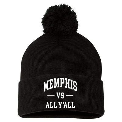 Memphis Vs All YAll Throwback Design Classic Pom Pom 12in Knit Beanie
