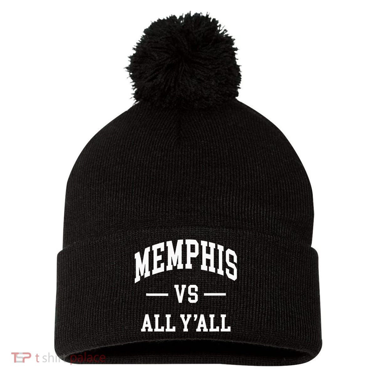 Memphis Vs All YAll Throwback Design Classic Pom Pom 12in Knit Beanie