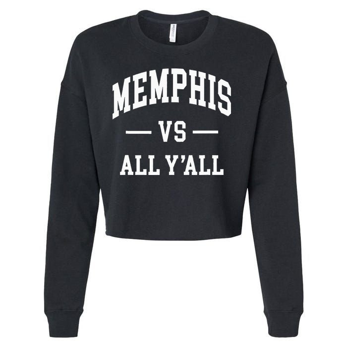 Memphis Vs All YAll Throwback Design Classic Cropped Pullover Crew