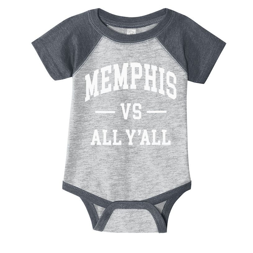 Memphis Vs All YAll Throwback Design Classic Infant Baby Jersey Bodysuit