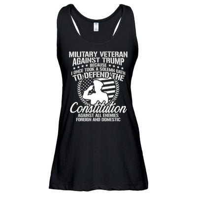 Military Veterans Against Trump Constitution Ladies Essential Flowy Tank